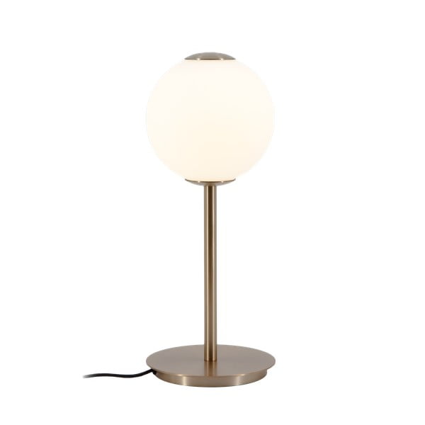 Žalvario spalvos iš metalo stalinis šviestuvas LED su pritemdymo funkcija (aukštis 37 cm) su stiklo gaubtu Audrey Table – UMAGE