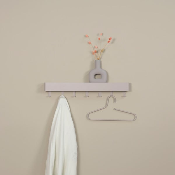 Taupe spalvos iš metalo sieninė lentyna su lentyna 72 cm Dax Play – Spinder Design-image-4