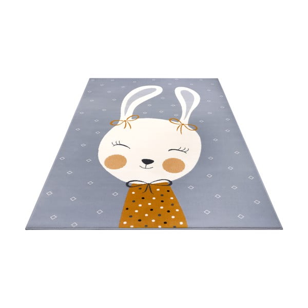 Pilkas vaikiškas kilimas 150x80 cm Bunny Polly - Hanse Home-image-2