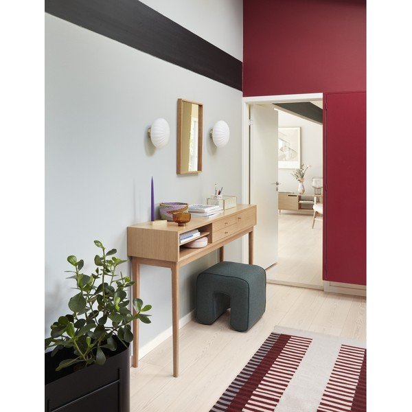 Sieninė lempa baltos spalvos Kumu – Hübsch-image-1