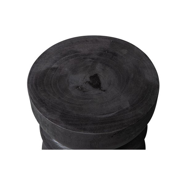 Juoda sodo taburetė iš paulovnijos medienos WOOOD Bikkel-image-1