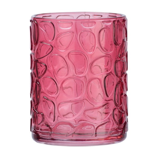 Tamsiai rožinis stiklinis dantų šepetėlio puodelis Wenko Vetro Foglia