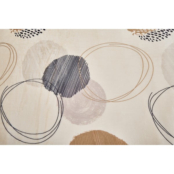 Iš mikropliušo viengulė patalynė šviesiai rudos spalvos 140x200 cm Circles – My House-image-4