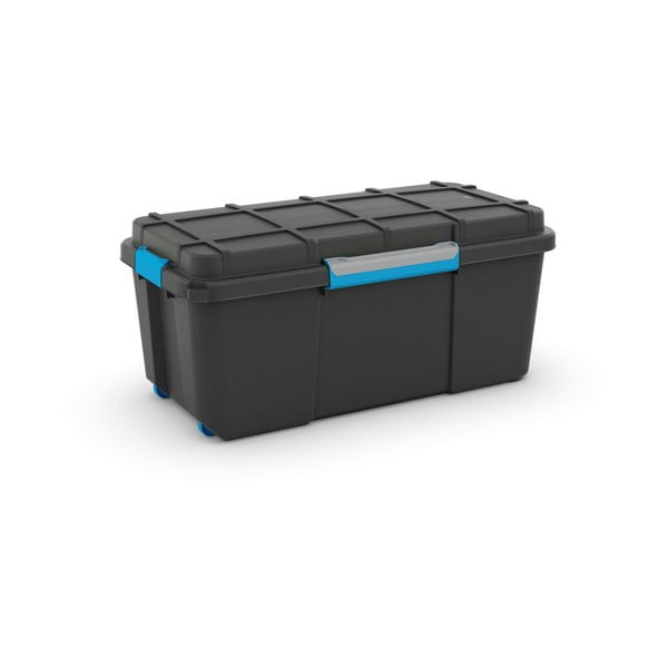 Iš plastiko daiktadėžė juodos spalvos su dangčiu 78x39,5x35 cm Scuba Box – KIS