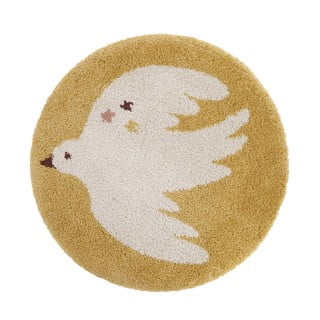 Vaikiškas kilimas ochros spalvos ø120 cm Bohemian Bird Miel – Nattiot