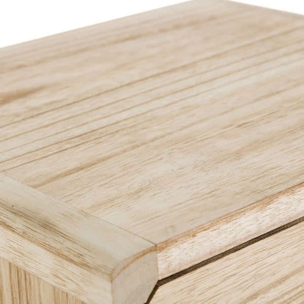 Iš egzotiškos medienos naktinis staliukas natūralios spalvos Natural Way – Casa Selección-image-4