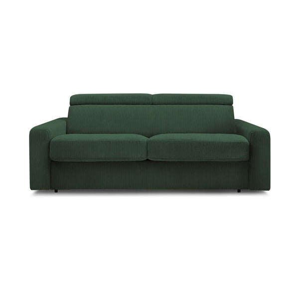 Iš kordinio velveto sulankstoma sofa tamsiai žalios spalvos 195 cm Monaco – Bobochic Paris