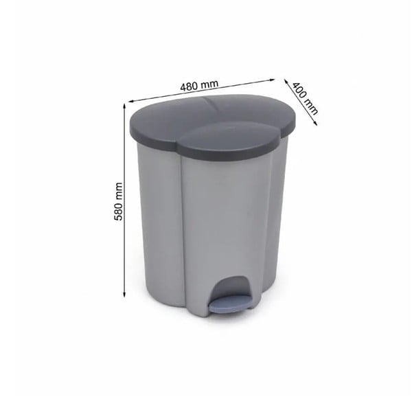 Plastikinė šiukšlių dėžė rūšiuojamoms atliekoms 17+17+6 l Trio - Curver-image-3