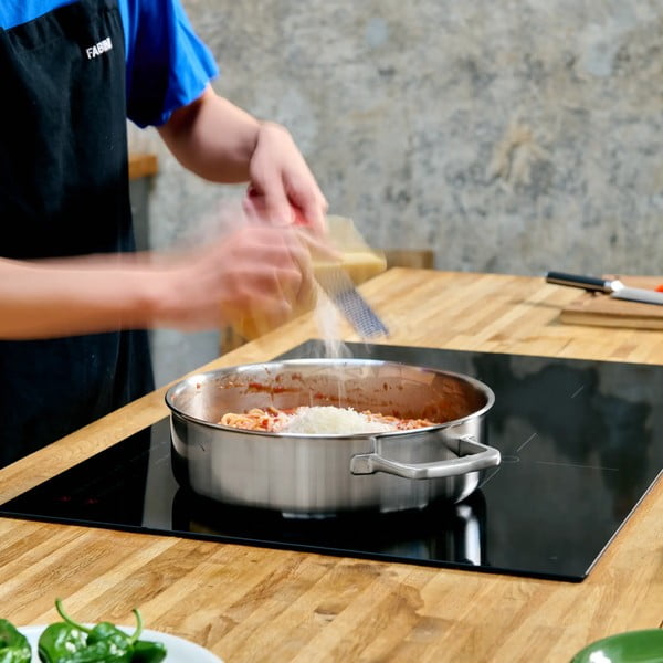 Keptuvė iš nerūdijančio plieno su dangčiu ø 28 cm tegame Lucca 3.0 – FABINI-image-1