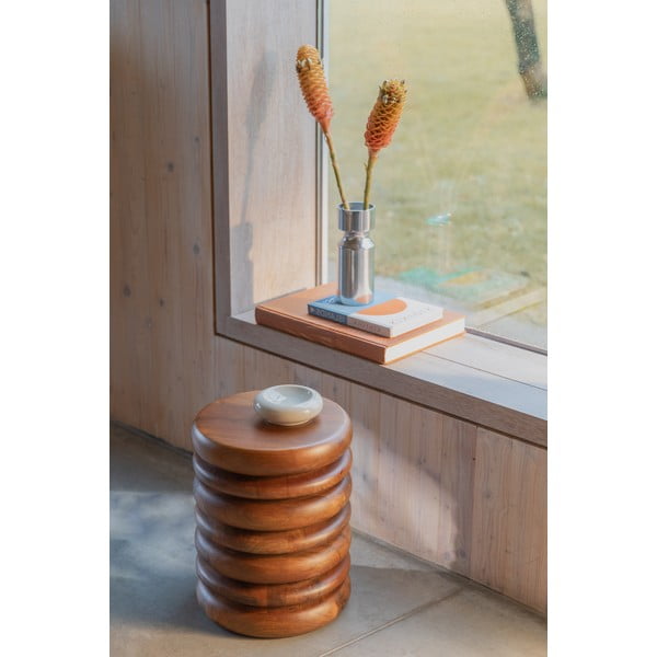 Tamsios natūralios spalvos taburetė Disc – Zuiver-image-1