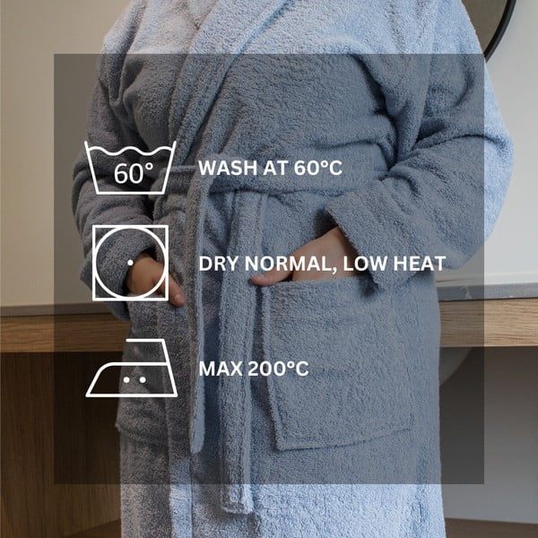 Iš medvilnės chalatas rudos spalvos L/XL Lindu – Tiseco Home Studio-image-3