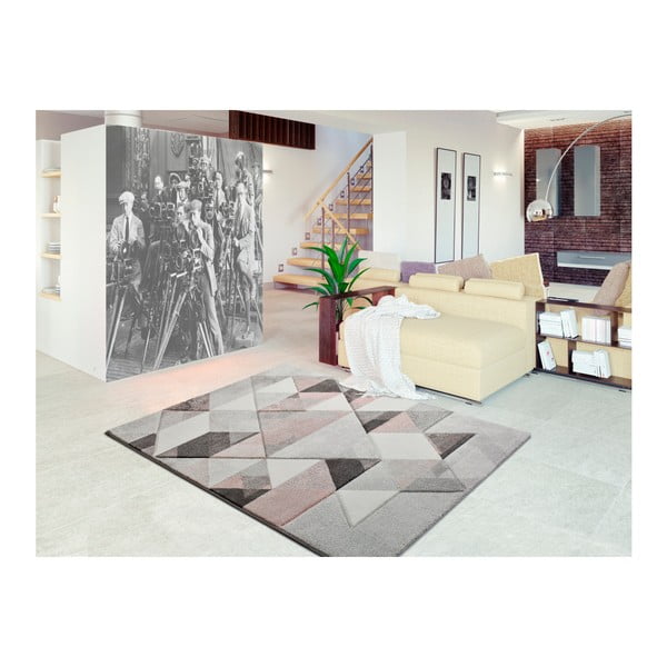 Pilkas ir rožinis kilimas Universal Pinky Dugaro, 60 x 120 cm-image-1