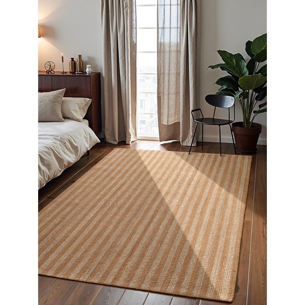 Rankų darbo smėlio spalvos iš džiuto kilimas 160x230 cm Harvest Amber – Elle Decoration-image-1