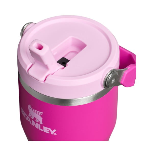 Rožinės spalvos iš nerūdijančio plieno termosas 600 ml IceFlow™ Flip Straw 2.0 Tumbler Violet Blossom – Stanley-image-1