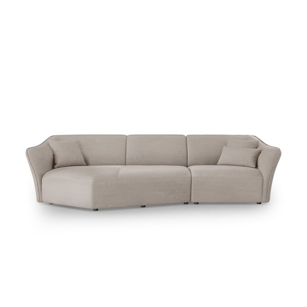 Iš boucle kampinė sofa baltos spalvos Tokyo – Cosmopolitan Design