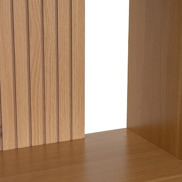 Vaikiška knygų spinta natūralios spalvos iš ąžuolo 63x159 cm Mid-Lines – Casa Selección-image-2