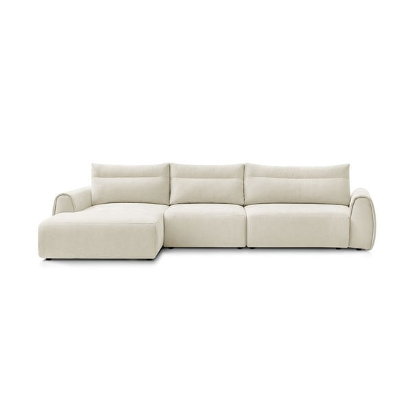 Kampinė sofa smėlio spalvos Aden – Bobochic Paris