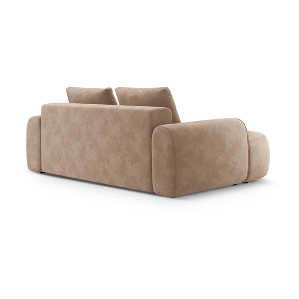 Šviesiai rudos spalvos iš velveto sofa 200 cm Linz – Cosmopolitan Design-image-3
