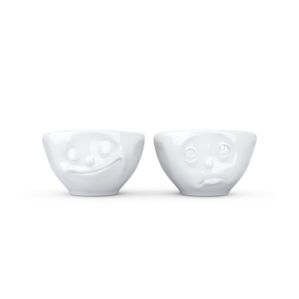 2 balto porceliano laimės dubenėlių rinkinys 58produktai, tūris 100 ml