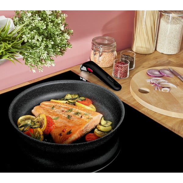 Iš aliuminio puodų rinkiniai 7 vnt. INGENIO Black stone L3998702 – Tefal-image-2