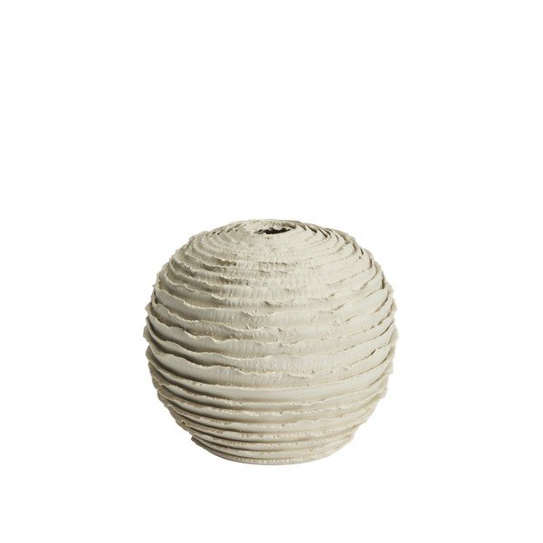 Kreminės spalvos iš keramikos rankų darbo vaza (aukštis 21 cm) Evania – Kave Home