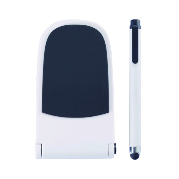Telefono laikiklis su jutikliniu rašikliu, baltas-image-2
