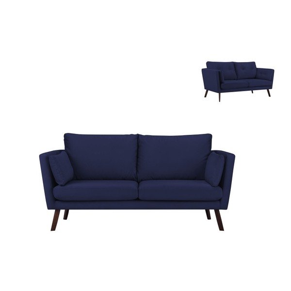 Tamsiai mėlyna 3 vietų sofa Mazzini Sofos Elena-image-1