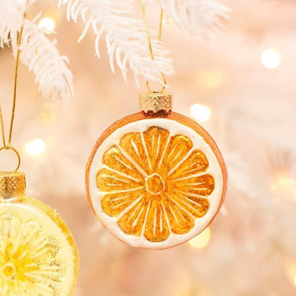 Iš stiklo eglutės papuošimas Orange – Sass & Belle-image-1