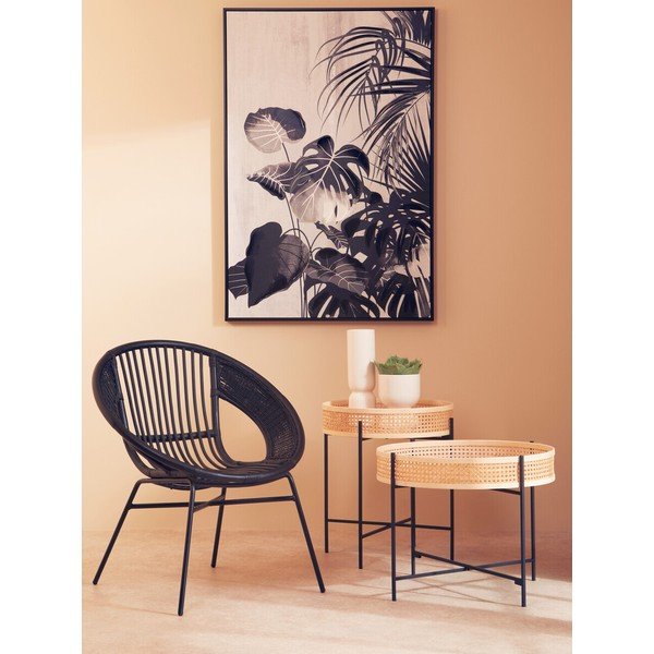 Natūralios spalvos iš rotango apvalios formos kavos staliukas ø 60 cm Depok – Premier Housewares-image-3