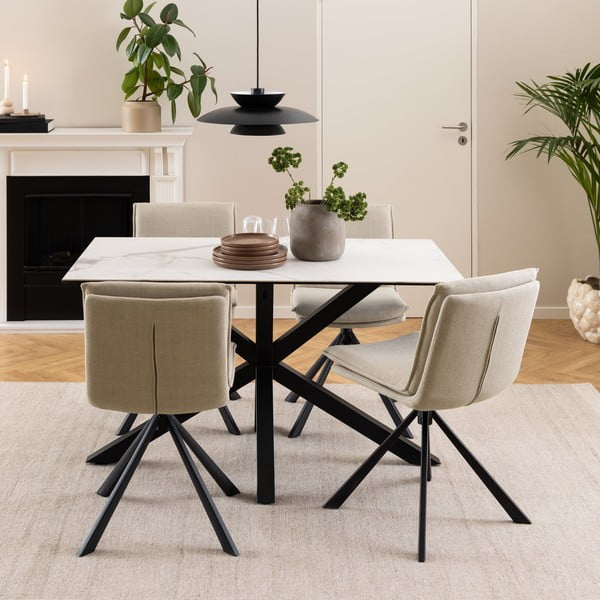 Valgomojo kėdė kreminės spalvos Flynn – Actona-image-1