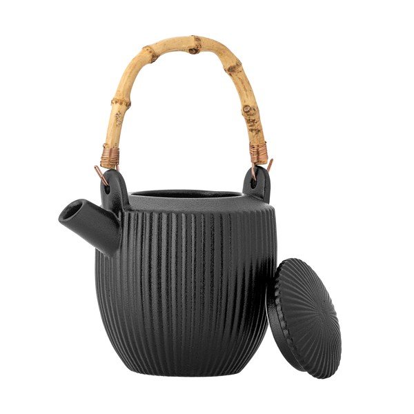 Juodos spalvos iš molio arbatinukas 850 ml Neri – Bloomingville-image-4