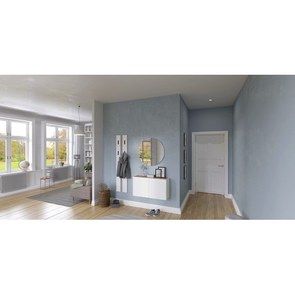Baltos spalvos pakabinama spintelė iš ąžuolo 93x52x29 cm Libbiano – Germania-image-4