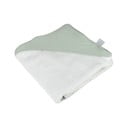 Iš muslino vaikiškas rankšluostis su gobtuvu žalios spalvos 75x75 cm – Bébé Douceur