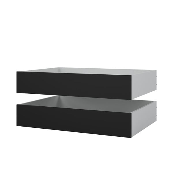 Lovos daiktadėžės juodos spalvos 2 vnt. 90x190/140x190 cm Naia – Tvilum-image-3