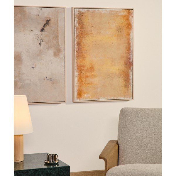 Paveikslas tapyba rankomis (tapyba) su rėmeliu/tapyba ant drobės 60x90 cm Selnar – Kave Home-image-1