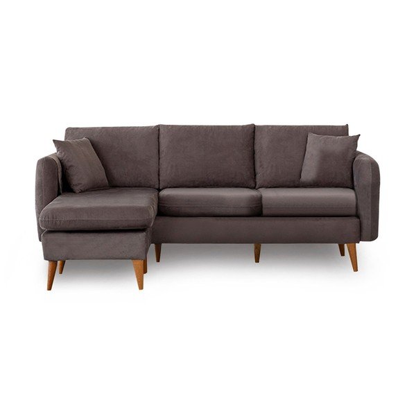 Kampinė sofa tamsiai pilkos spalvos (su kairiuoju kampu) Sofia – Artie