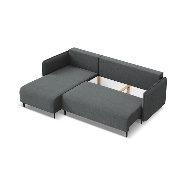 Tamsiai pilkos spalvos sulankstoma/su sandėliavimo vieta kampinė sofa (su kairiuoju kampu) Luana – Makamii-image-4