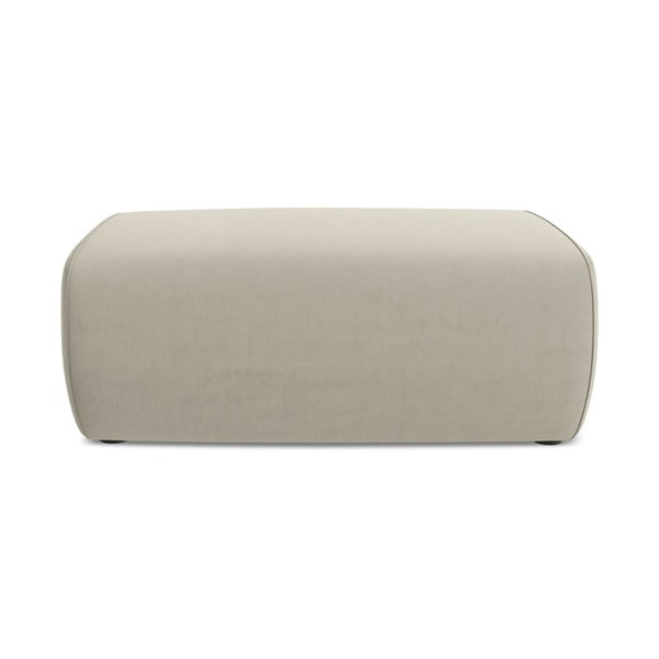 Smėlio spalvos iš velveto taburetė Kapua – Makamii