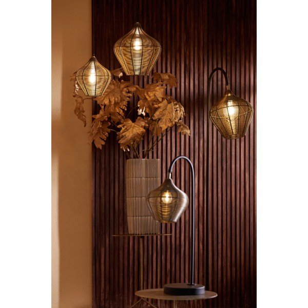 Bronzinės spalvos iš metalo kabantis šviestuvas ø 27 cm Alvaro – Light & Living-image-1