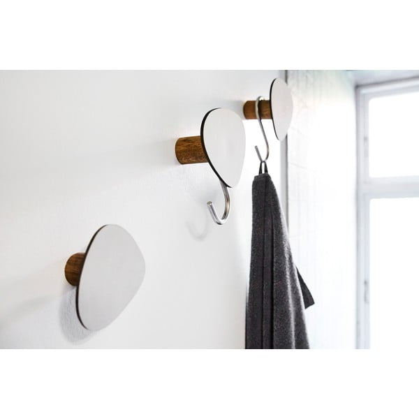 Sieninis šviesiai pilkos spalvos iš plieno kablys Dot S Nupo – LIND DNA-image-1