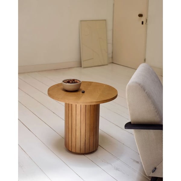 Apvalus sandėliavimo stalas iš mango medienos ø 60 cm Licia - Kave Home-image-1