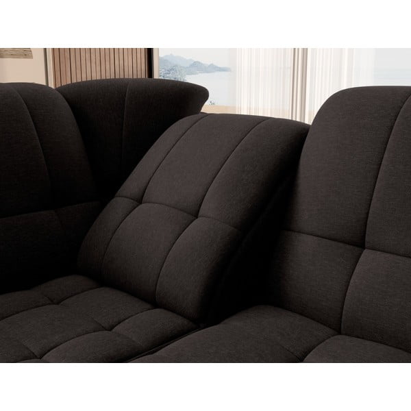 Rudos spalvos sulankstoma/su sandėliavimo vieta kampinė sofa (su kairiuoju kampu/„L“ formos) Sado – ELTAP-image-1