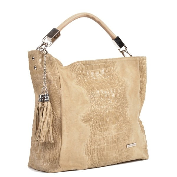 Rudos ir smėlio spalvos odinė rankinė Sofia Cardoni Manu-image-2