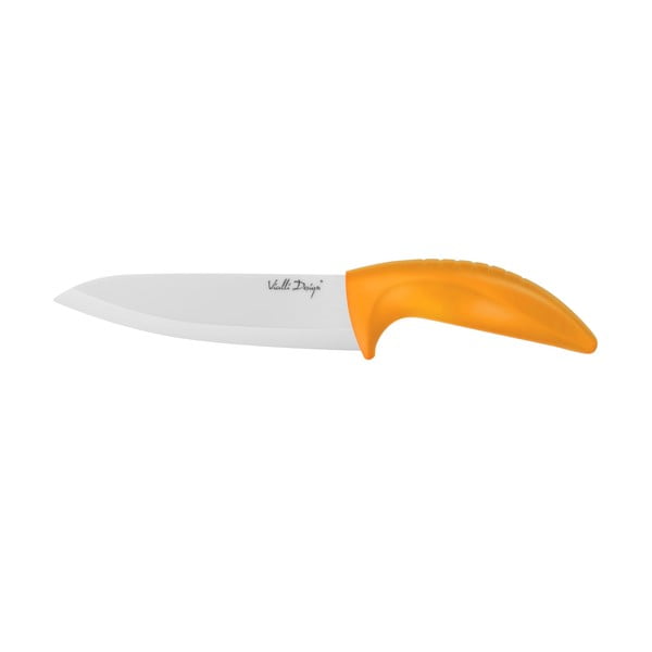 Oranžinis keraminis peilis "Vialli Design Chef", 15 cm