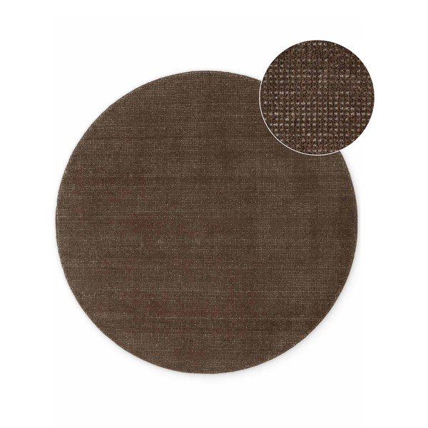 Rankų darbo rudos spalvos iš vilnos apvalios formos kilimas ø 160 cm Greenwich – Ted Baker