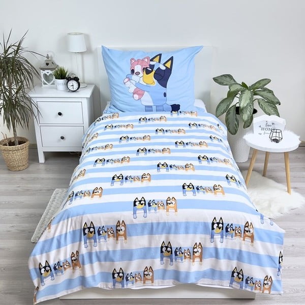 Iš medvilnės viengulė vaikiška patalynė 140x200 cm Bluey – Jerry Fabrics-image-2