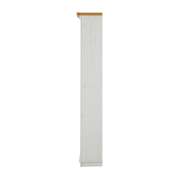 Baltos spalvos iš pušies masyvo knygų spinta  74x223x37 cm Anita – Støraa-image-2