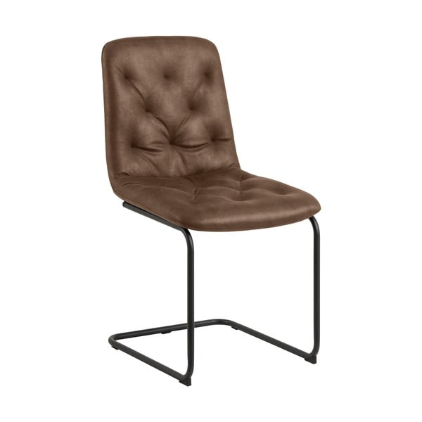 Iš dirbtinės odos valgomojo kėdės rudos spalvos 2 vnt. Kira – Actona
