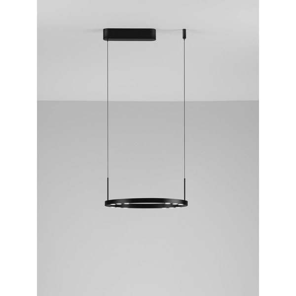 Matinės juodos spalvos iš aliuminio kabantis šviestuvas LED su pritemdymo funkcija ø 40 cm Lunette – Nova Luce-image-3