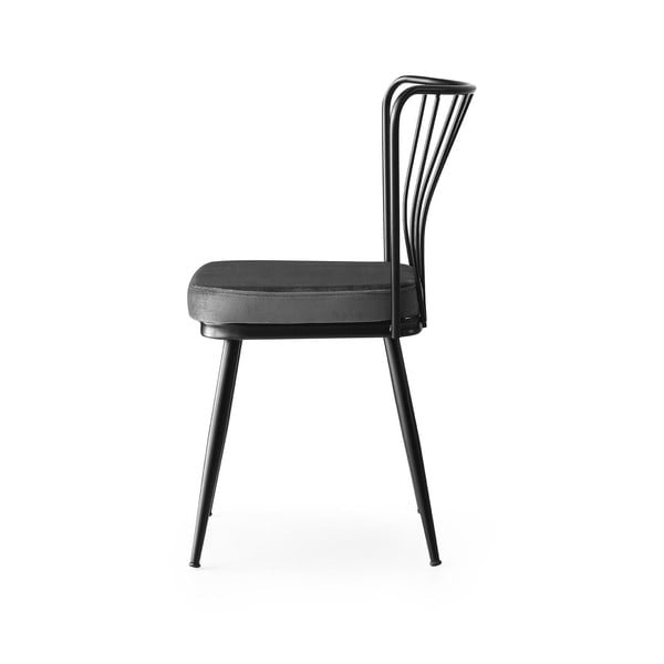 Valgomojo kėdės iš metalo antracito spalvos 2 vnt. Yildiz – Kalune Design-image-3